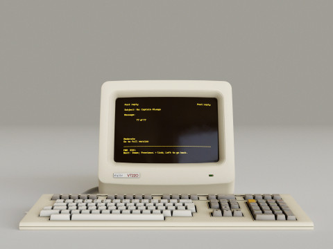 DEC VT220 Video Terminal 3D Модель