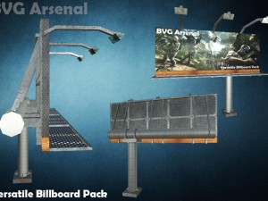 modular billboard pack 01 3D Model
