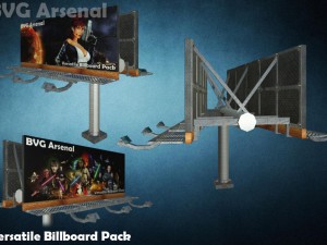 modular billboard pack 01 3D Model