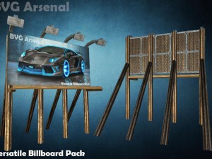 modular billboard pack 01 3D Model
