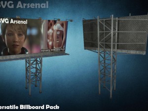 modular billboard pack 01 3D Model