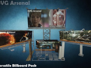 modular billboard pack 01 3D Model