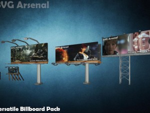 modular billboard pack 01 3D Model