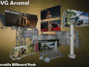 modular billboard pack 02 3D Model