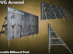 modular billboard pack 02 3D Model