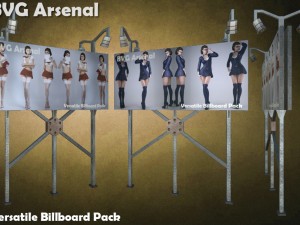 modular billboard pack 02 3D Model