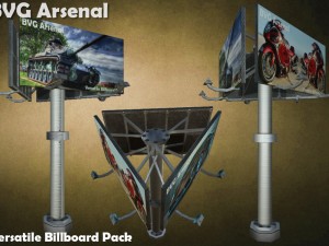 modular billboard pack 02 3D Model
