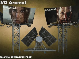 modular billboard pack 02 3D Model