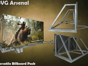 modular billboard pack 02 3D Model