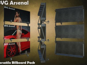 modular billboard pack 02 3D Model