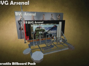 modular billboard pack 02 3D Model