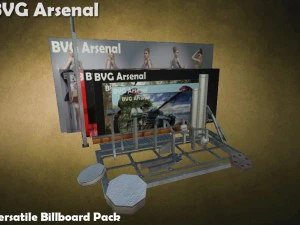 modular billboard pack 02 3D Model