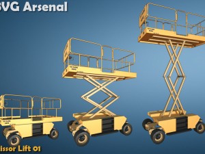 scissor lift - hq 3D Model