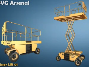 elevador de tesoura - hq Modelo 3D