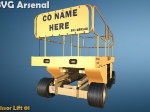 scissor lift - hq Model 3D