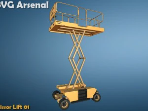 elevador de tesoura - hq Modelo 3D