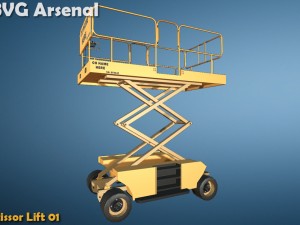 scissor lift - hq Model 3D