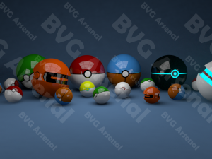 pokeballs 3D Model
