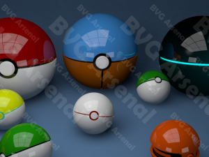 pokeballs Modelo 3D