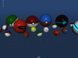 pokeballs 3D Model