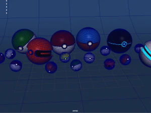 pokeballs 3D Model