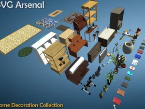 cole&ccedil;&atilde;o de decoradores para casa - hq Modelo 3D