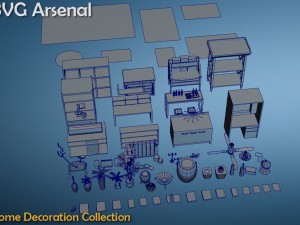 home decoration collection - hq 3D Model