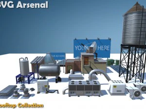 колекція на даху - hq 3D Модель