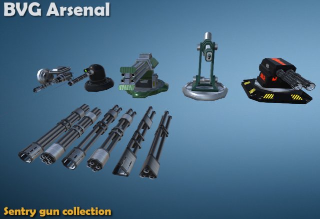 sentinel collection - hq Model 3D .c4d .max .obj .3ds .fbx .stl .blend 