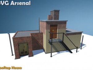 rooftop house - hq 3D Model
