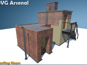 rooftop house - hq 3D Model