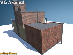 rooftop house - hq 3D Model