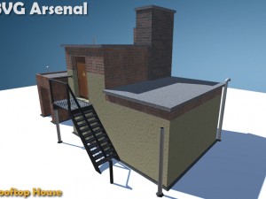 rooftop house - hq 3D Model