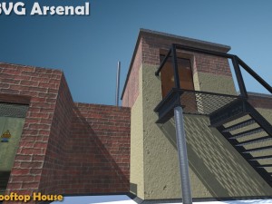 rooftop house - hq 3D Model