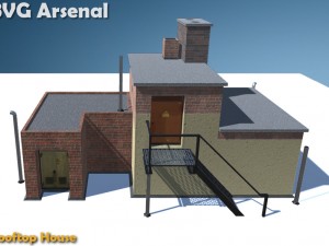 rooftop house - hq 3D Model