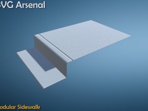 modular sidewalk - hq Modelo 3D
