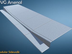 modular sidewalk - hq Modelo 3D