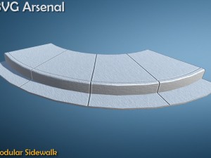 modular sidewalk - hq Modelo 3D