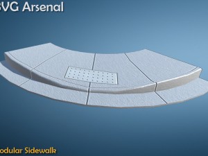 modular sidewalk - hq Modelo 3D