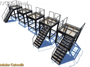 modular catwalk - hq Model 3D