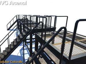 modular catwalk - hq Model 3D