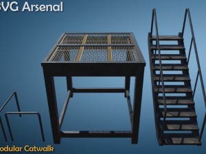 modular catwalk - hq Model 3D