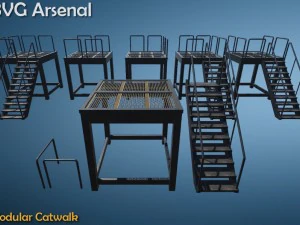modular catwalk - hq 3D Model