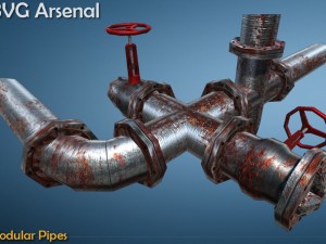 modular pipes - hq 3D Model