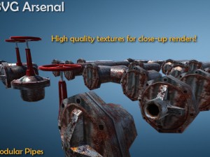 modular pipes - hq 3D Model