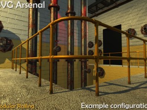 modular railing 3D Model