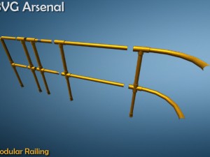 modular railing 3D Model