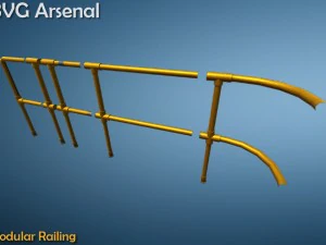 modular railing 3D Model