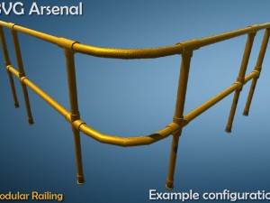 modular railing 3D Model