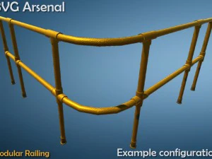 modular railing 3D Model